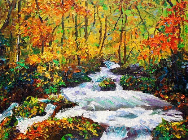 Oil Painting - Maple in Autumn